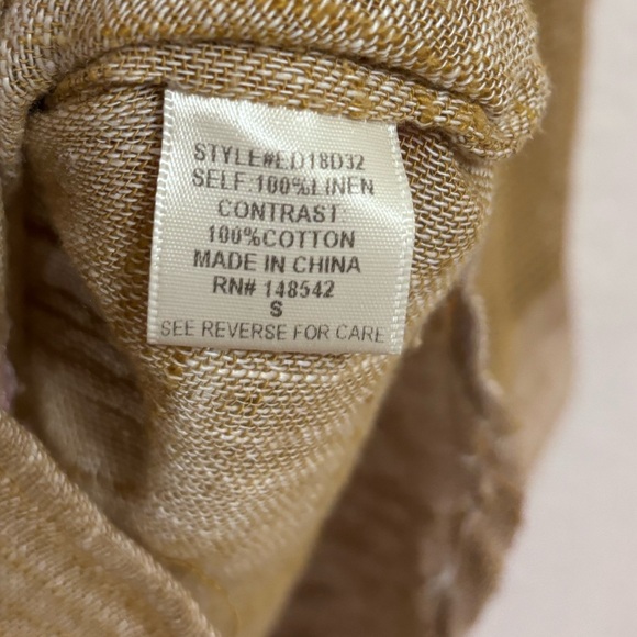 Aratta silent journey linen cotton embroidered long sleeve - Picture 4 of 7